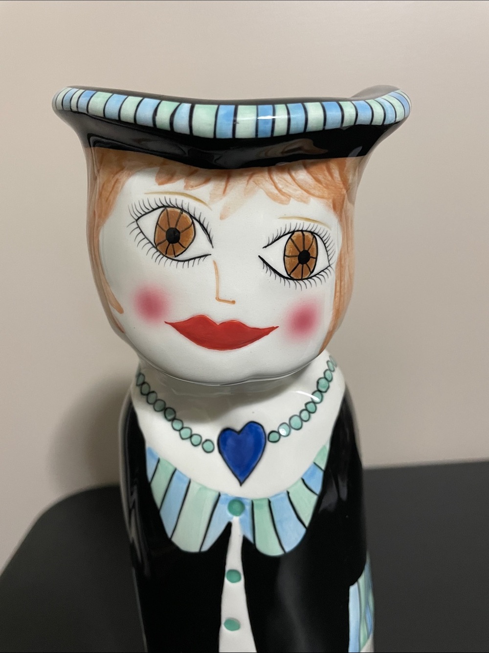“Millie” Bella Casa by Ganz Hand-Painted Vase Designed by Susan Paley